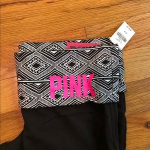 Yoga Pants fold over VS Pink line